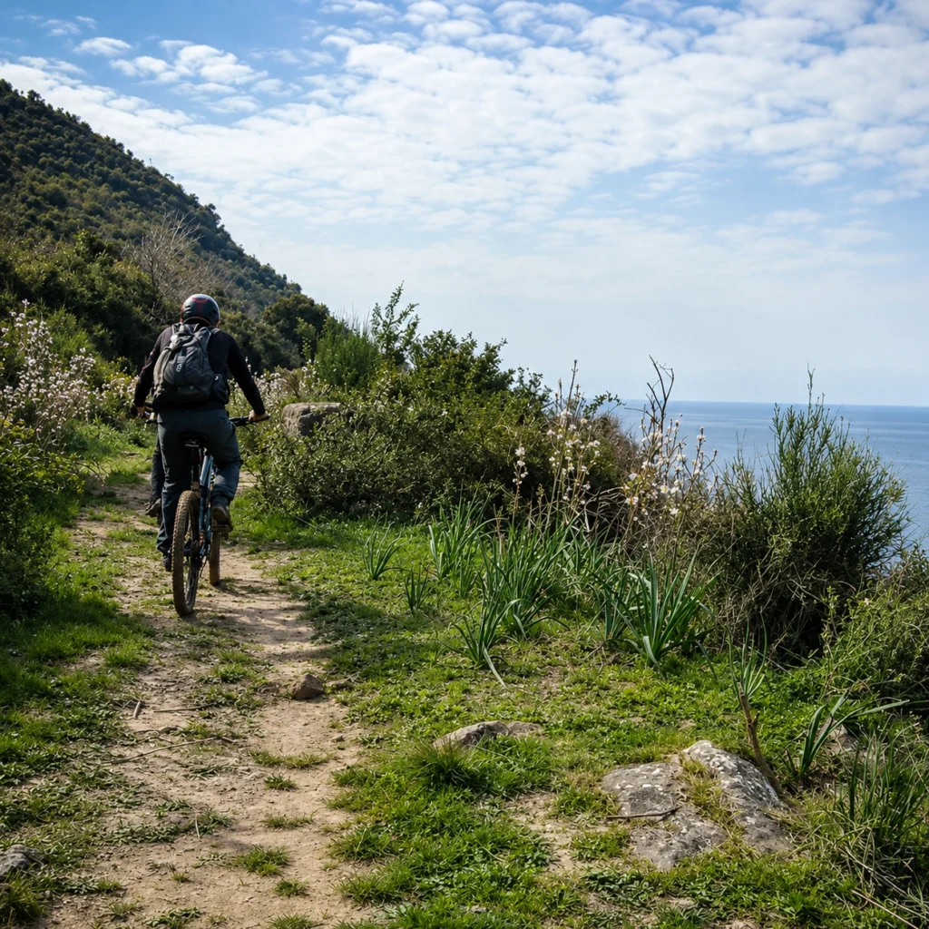 Escursione in mountain bike sul sentiero costiero di Trenova nel Cilento